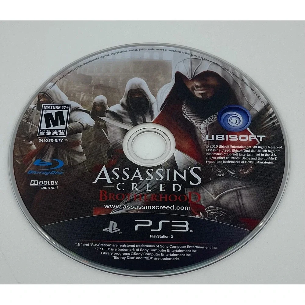 Assassin's Creed: Brotherhood (Sony PlayStation 3 PS3) *GAME DISC ONLY* TESTED